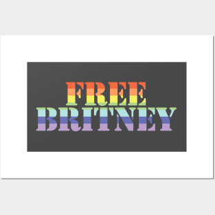 Rainbow Stripes Typography for Free Britney Posters and Art